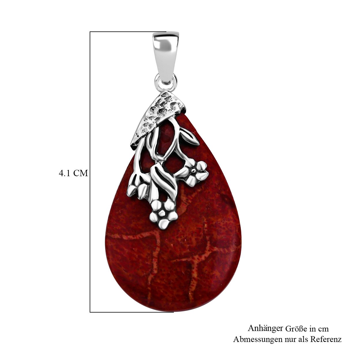 Royal Bali Kollektion - Koralle Anhänger 925 Silber