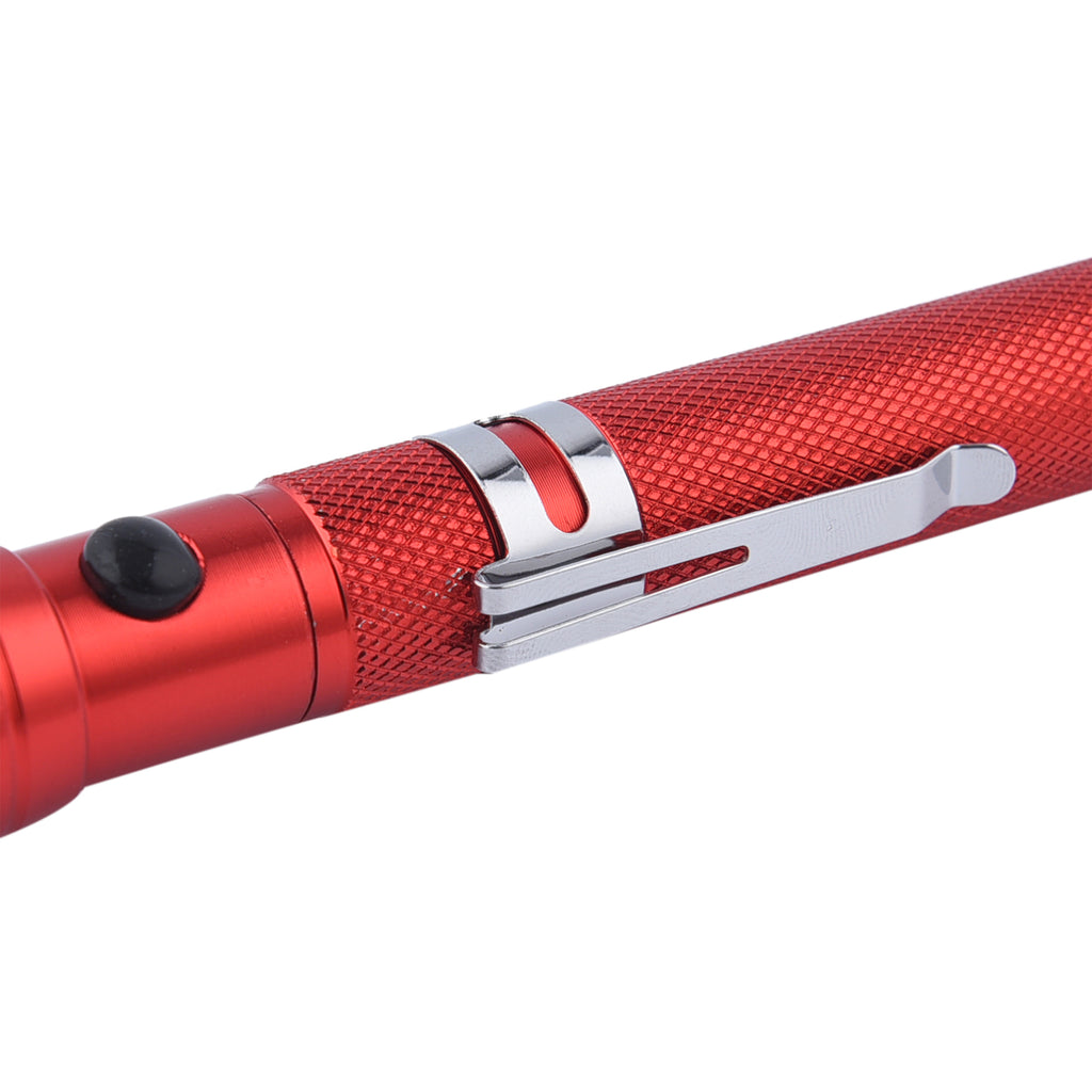 2er Set - Flexible LED Taschenlampen aus Aluminium mit Magnet, 17x2.2cm, Rot