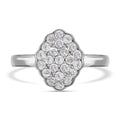 Weißer Diamant Ring, 925 Silber platiniert (Größe 20.00) ca. 0.50 ct
