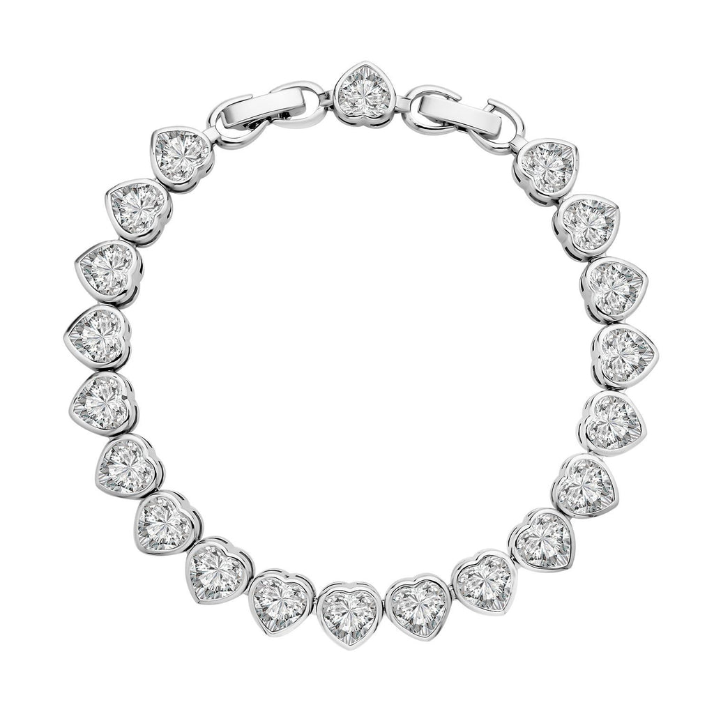 Weißes Zirkonia Armband ca. 19 cm  ca. 10,00 ct