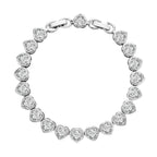 Weißes Zirkonia Armband ca. 19 cm  ca. 10,00 ct