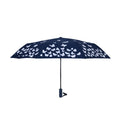 Farbwechsel-Schmetterlingsregenschirm - Farbverwandlung bei Nässe, Marineblau, Durchmesser 103 cm, Länge 25 cm,