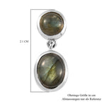 Labradorit-Ohrringe, 925 Silber platiniert ca. 6,59 ct