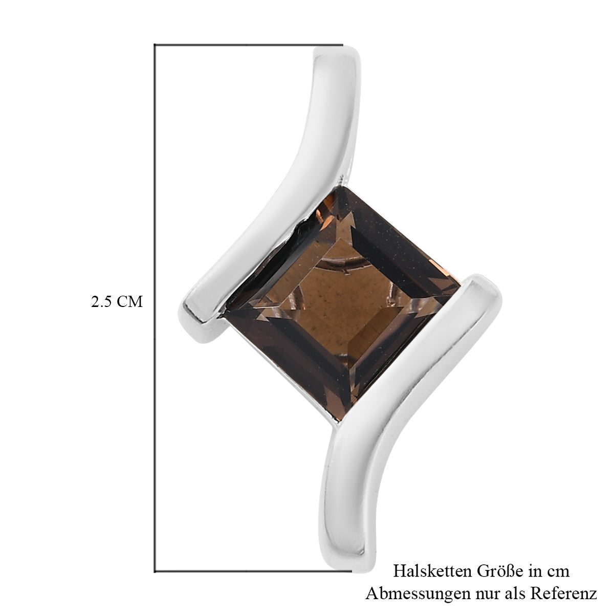 Rauchquarz-Anhänger, 925 Silber ca. 2.15 ct