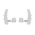 LUSTRO STELLA - Weiße Zirkonia Ohrringe, 925 Silber rhodiniert ca. 2.50 ct