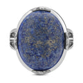 Lapislazuli Ring, Reiner Edelstahl (Größe 16.00) ca. 50.00 ct