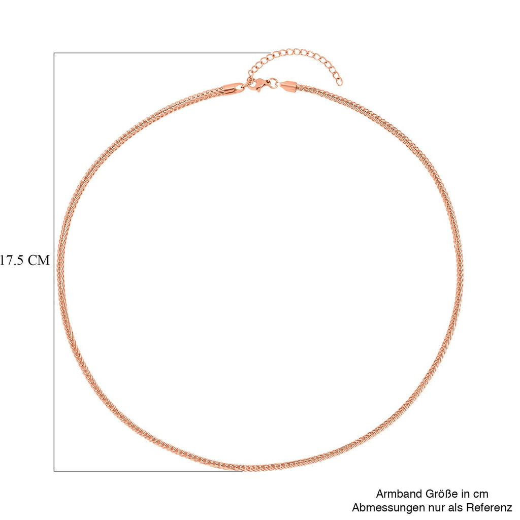 Spigakette, ca. 50 cm, Edelstahl IP Rosa Plattierung ca. 9,00g
