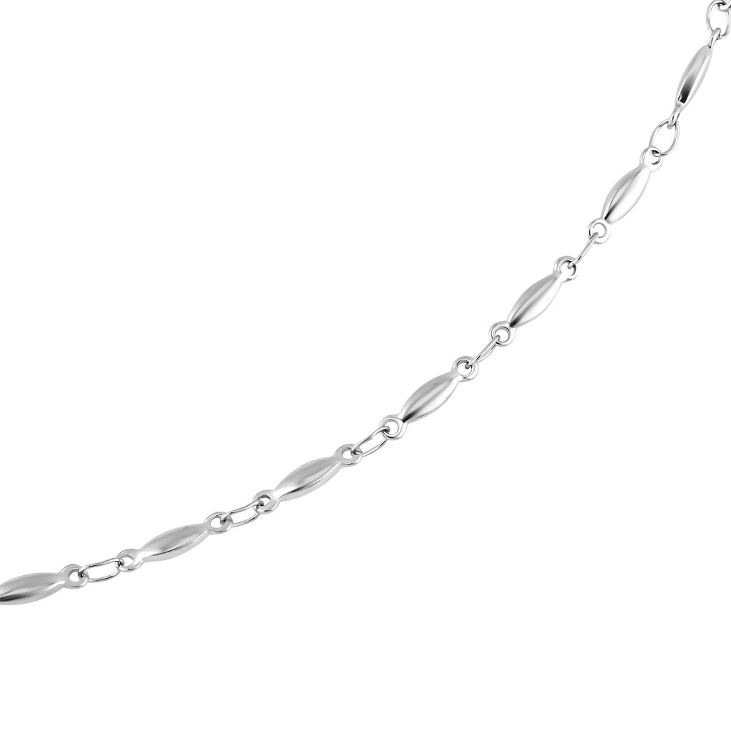 Halskette, ca. 50 cm, Edelstahl ca. 8,50g, silberfarben