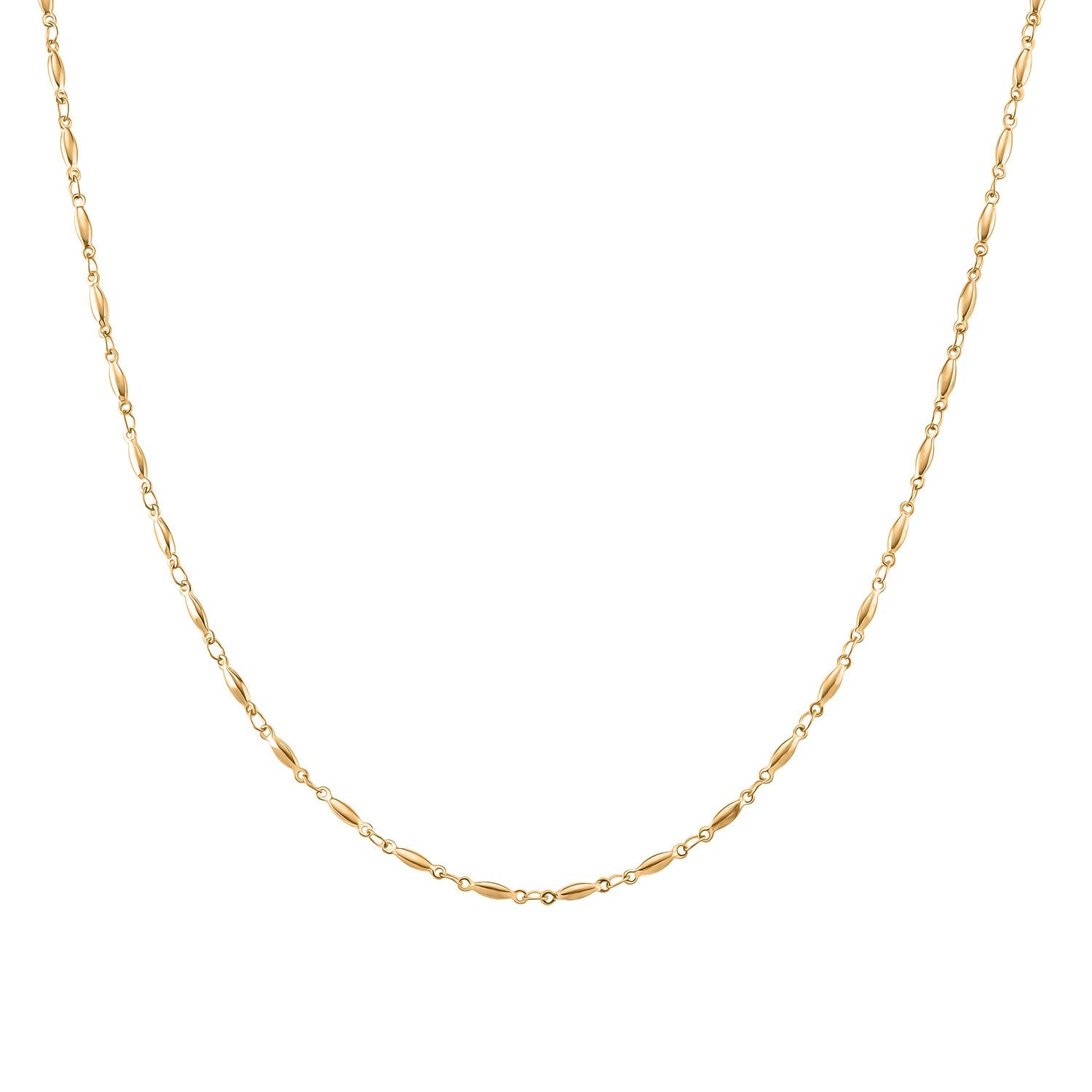 Feine Spindel-Gliederkette, ca. 50 cm, Edelstahl, ca. 8,50g, goldfarben