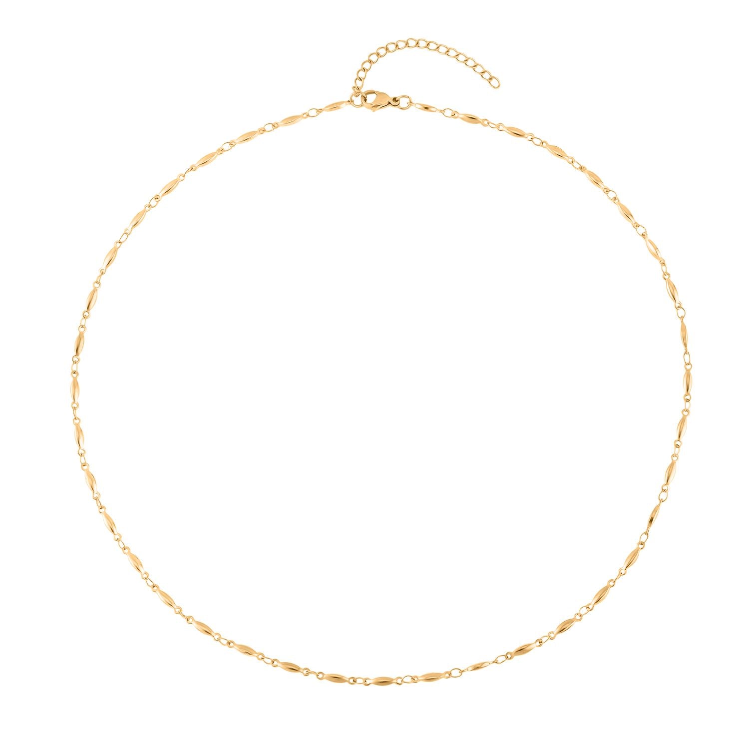 Feine Spindel-Gliederkette, ca. 50 cm, Edelstahl, ca. 8,50g, goldfarben