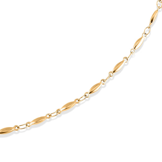 Feine Spindel-Gliederkette, ca. 50 cm, Edelstahl, ca. 8,50g, goldfarben