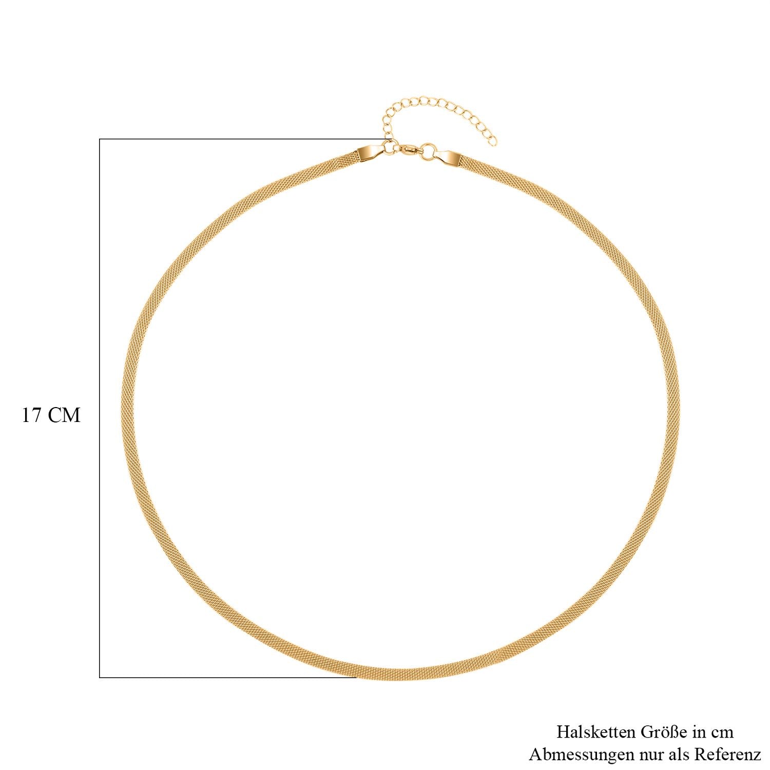 Bismarck Halskette, ca. 50 cm + 5 cm Extender, Edelstahl, ca. 6,50g, goldfarben
