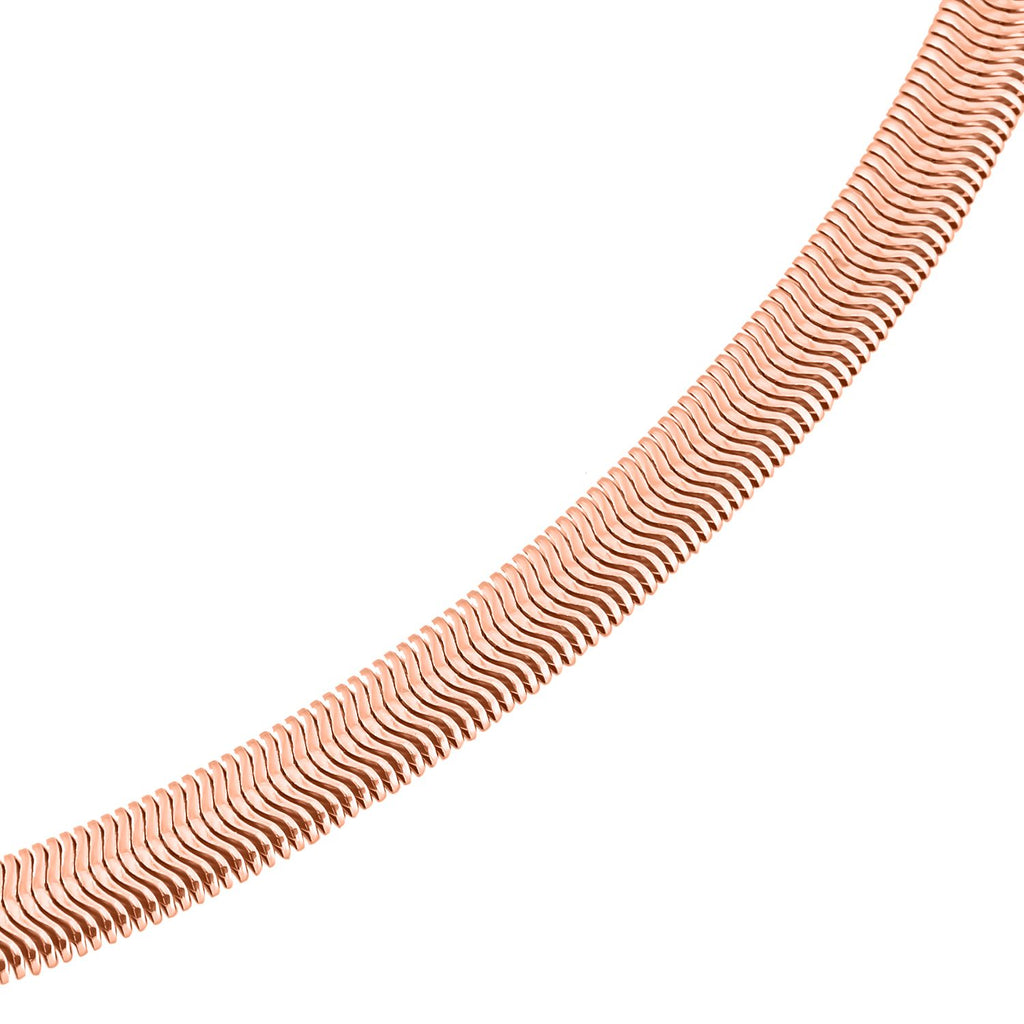 Schlangen Halskette, ca. 50 cm, Edelstahl, ca. 15,00g, roséfarben