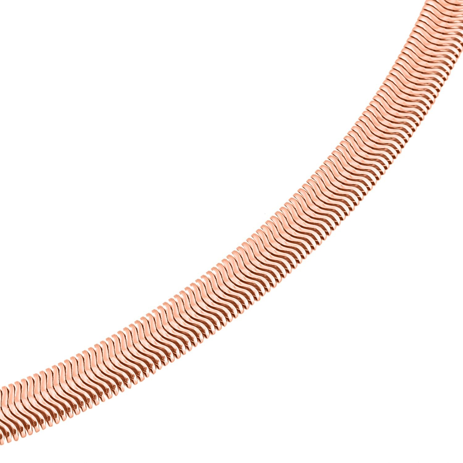 Schlangen Halskette, ca. 50 cm, Edelstahl, ca. 15,00g, roséfarben