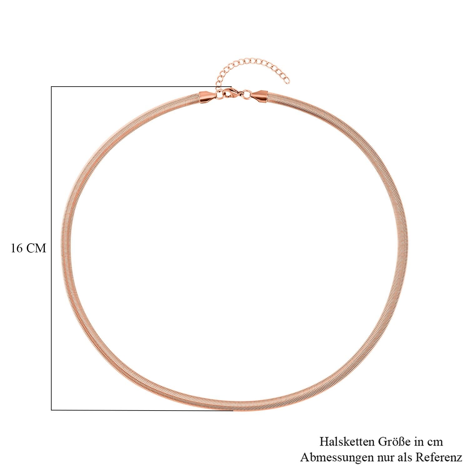 Schlangen Halskette, ca. 50 cm, Edelstahl, ca. 15,00g, roséfarben