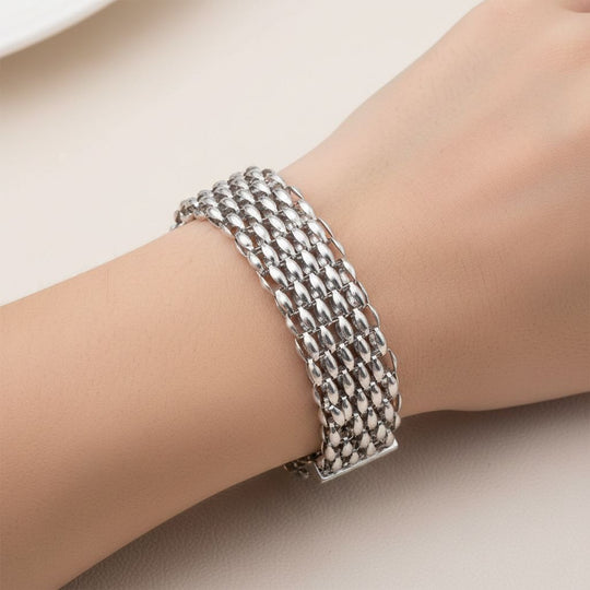 Reiner Edelstahl IP-Gelbbeschichtung Armband ca. 19 cm + 3.5 cm Extender, ca. 20,50g