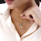 Natürliche mehrfarbiger Turmalin Anhänger 925 Silber Gelbgold Vermeil ca. 2.55 ct