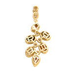 Natürliche mehrfarbiger Turmalin Anhänger 925 Silber Gelbgold Vermeil ca. 2.55 ct