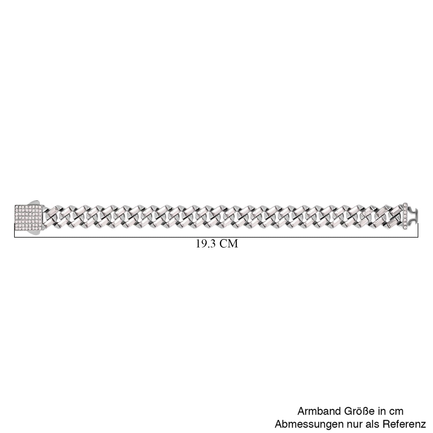 Designer Weißes Kristall-Armband, ca. 19 cm