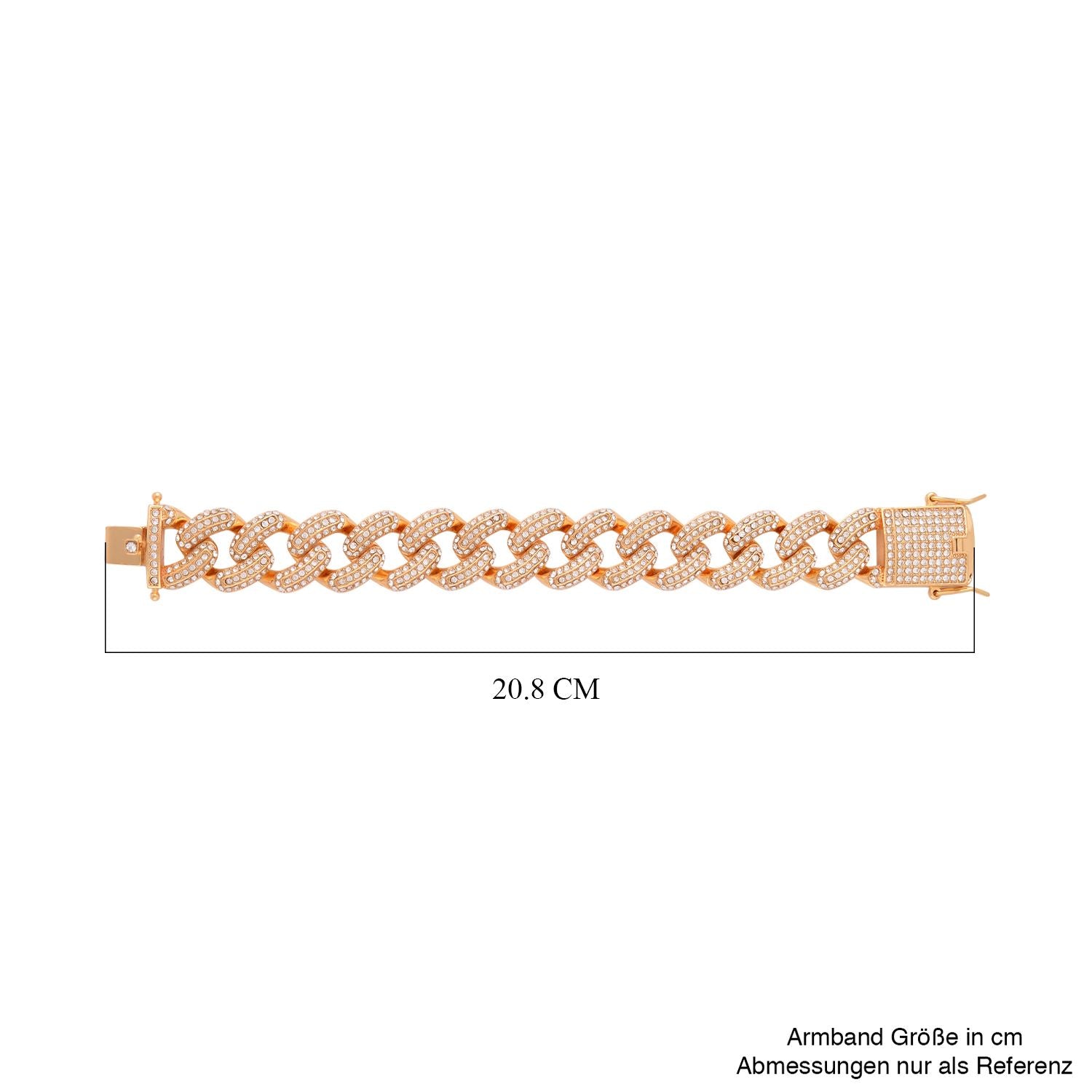 Weißes Kristall-Armband ca. 19 cm  Std Gelb