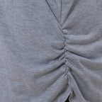 TAMSY - T-Shirt V-Ausschnitt, Einheitsgröße Grau
