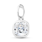 LUSTRO STELLA - weißer Zirkonia-Anhänger, 925 Silber ca. 4,64 ct