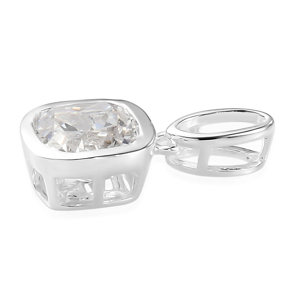 LUSTRO STELLA - weißer Zirkonia-Anhänger, 925 Silber ca. 4,64 ct