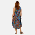 TAMSY - bedrucktes Kleid, Viskose, 60x105 cm, mehrfarbig Bohème-Muster