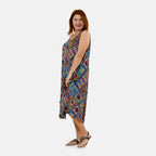 TAMSY - bedrucktes Kleid, Viskose, 60x105 cm, mehrfarbig Bohème-Muster