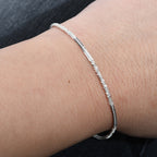 Italianisches alternierendes Margarita-Armband, ca. 19 cm, 925 Silber