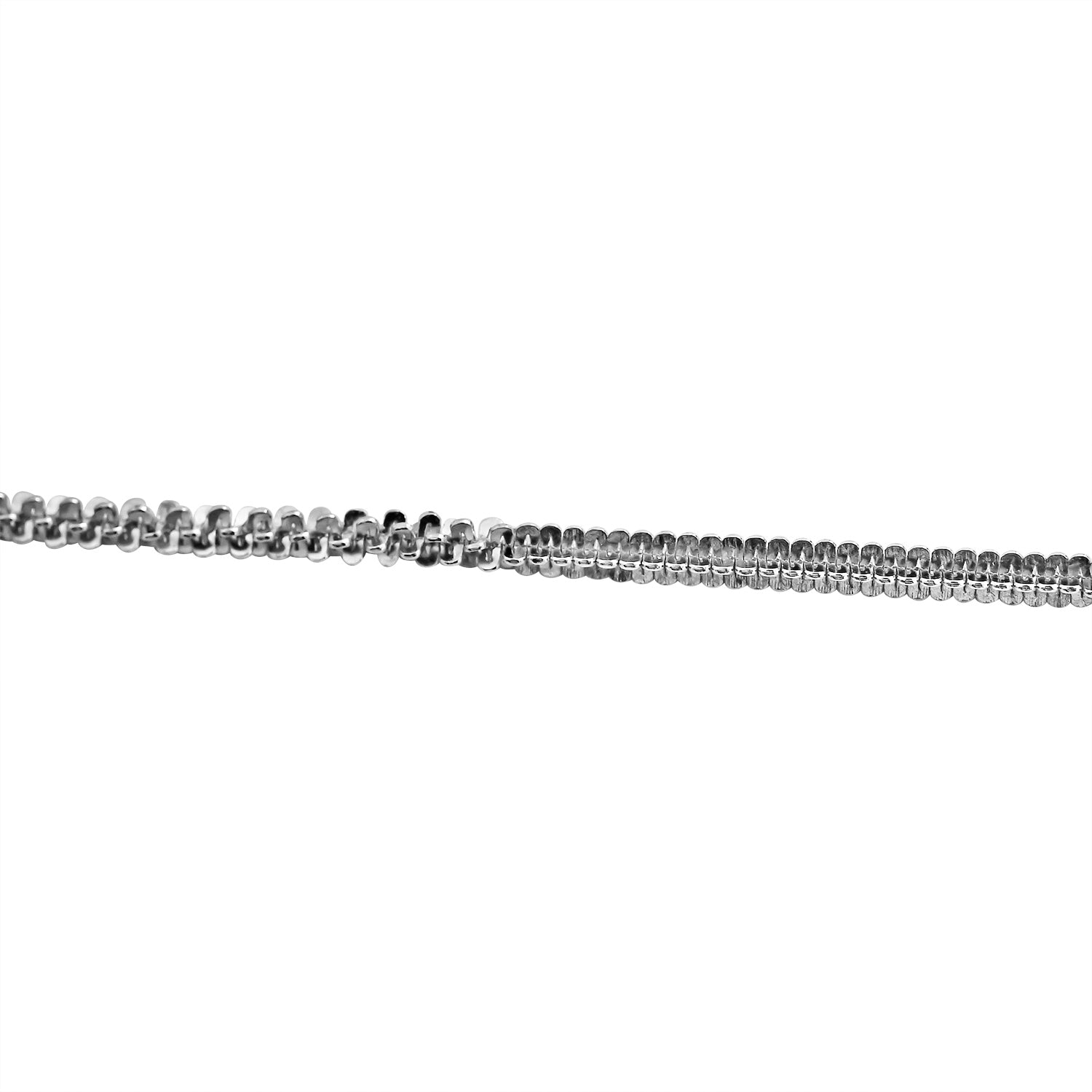 Italianisches alternierendes Margarita-Armband, ca. 19 cm, 925 Silber