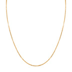 Italianische alternierende Margarita-Kette, ca. 50 cm, 925 Silber vergoldet, ca. 4,13g