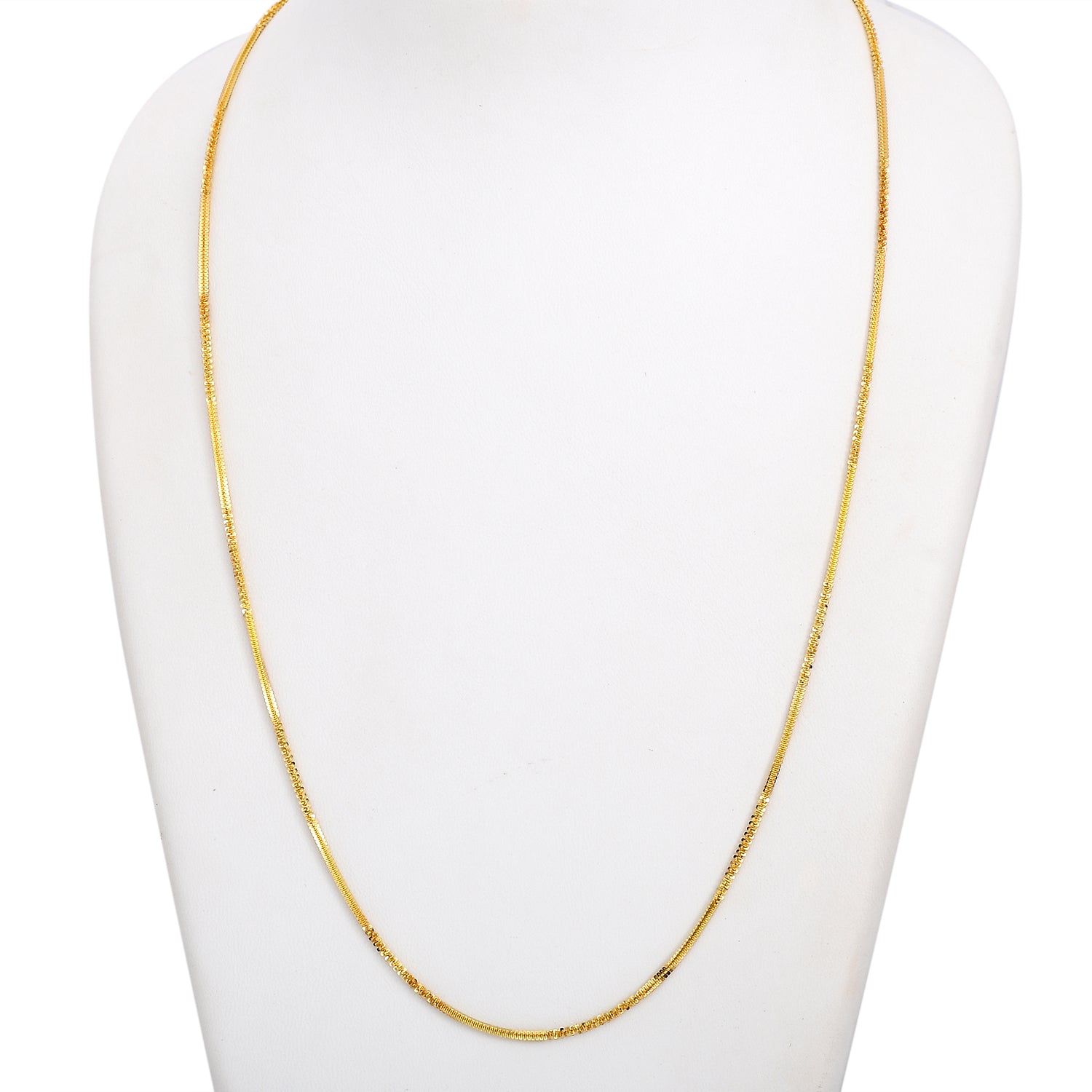 Italianische alternierende Margarita Kette, ca. 75 cm, 925 Silber vergoldet
