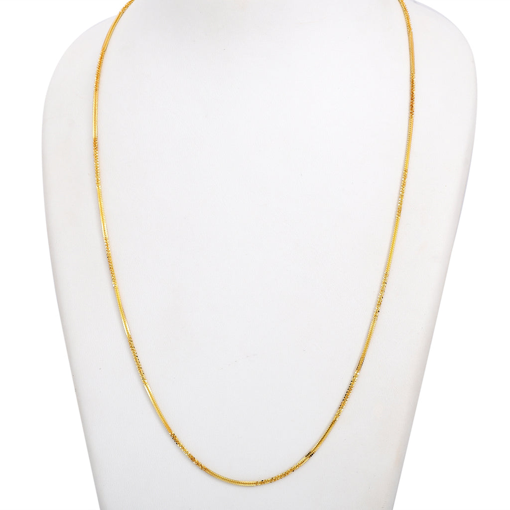 Italianische alternierende Margarita Kette, ca. 75 cm, 925 Silber vergoldet