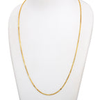 Italianische alternierende Margarita Kette, ca. 75 cm, 925 Silber vergoldet