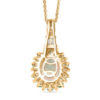 AA äthiopischer Welo Opal Tsavorit Granat und Moissanit Ring und Anhänger mit 50cm Kette