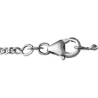Prasiolith Collier, ca. 45 cm, 925 Silber platiniert ca. 24,57 ct