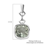 Prasiolith Ohrringe, 925 Silber platiniert ca. 7.57 ct
