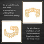 Flexibles Armreif, ca. 16.5-19.0 cm, goldfarben