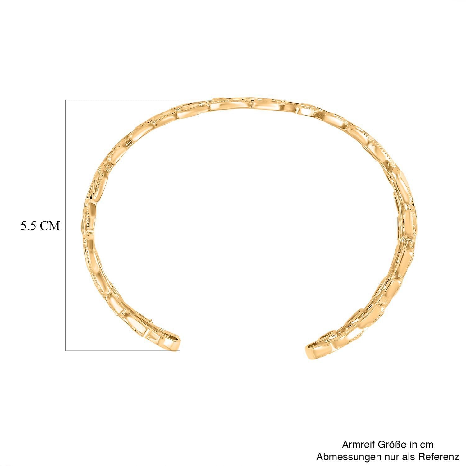 Flexibles Armreif, ca. 16.5-19.0 cm, goldfarben