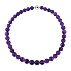 AAA Afrikanischer Amethyst Halskette (11-15 mm) ca. 50 cm 925 Silber rhodiniert ca. 466.50 ct