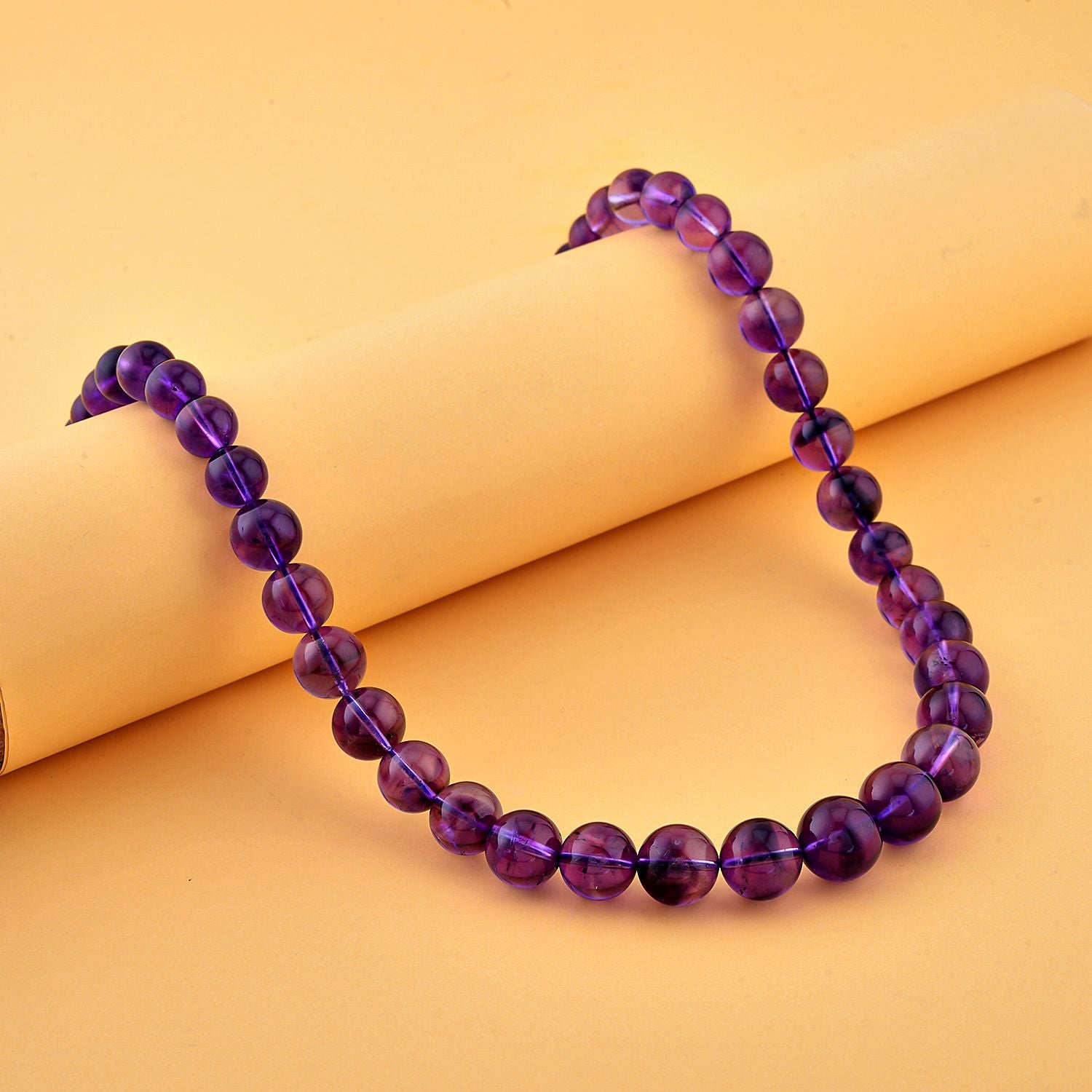 AAA Afrikanischer Amethyst Halskette (11-15 mm) ca. 50 cm 925 Silber rhodiniert ca. 466.50 ct