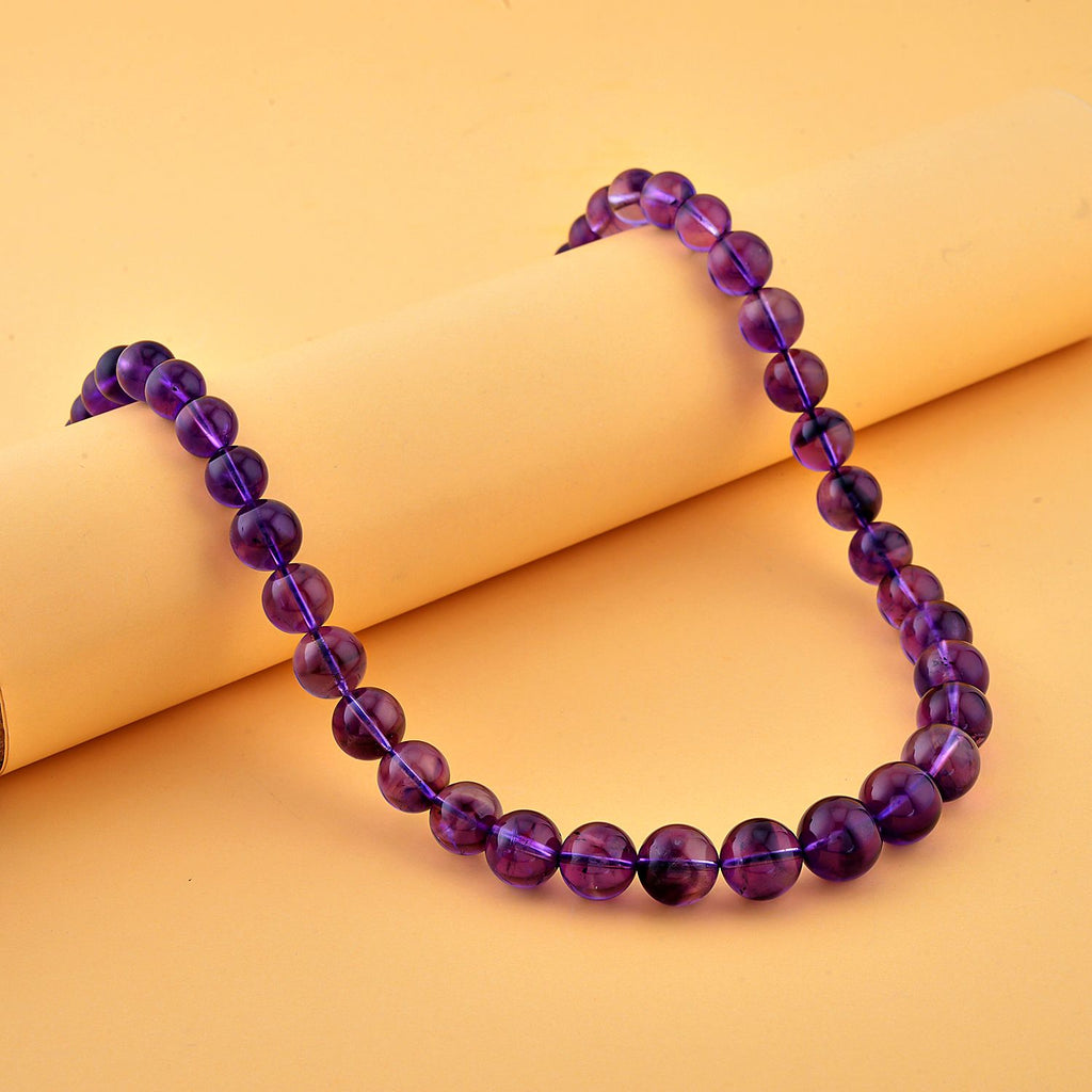 AAA Afrikanischer Amethyst Halskette (11-15 mm) ca. 50 cm 925 Silber rhodiniert ca. 466.50 ct
