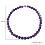 AAA Afrikanischer Amethyst Halskette (11-15 mm) ca. 50 cm 925 Silber rhodiniert ca. 466.50 ct