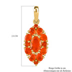 Salamanca Feueropal Anhänger, 925 Silber vergoldet, ca. 1.48 ct