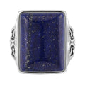 Lapislazuli Ring, 316L Edelstahl, (Größe 16.00), ca. 5.00 ct