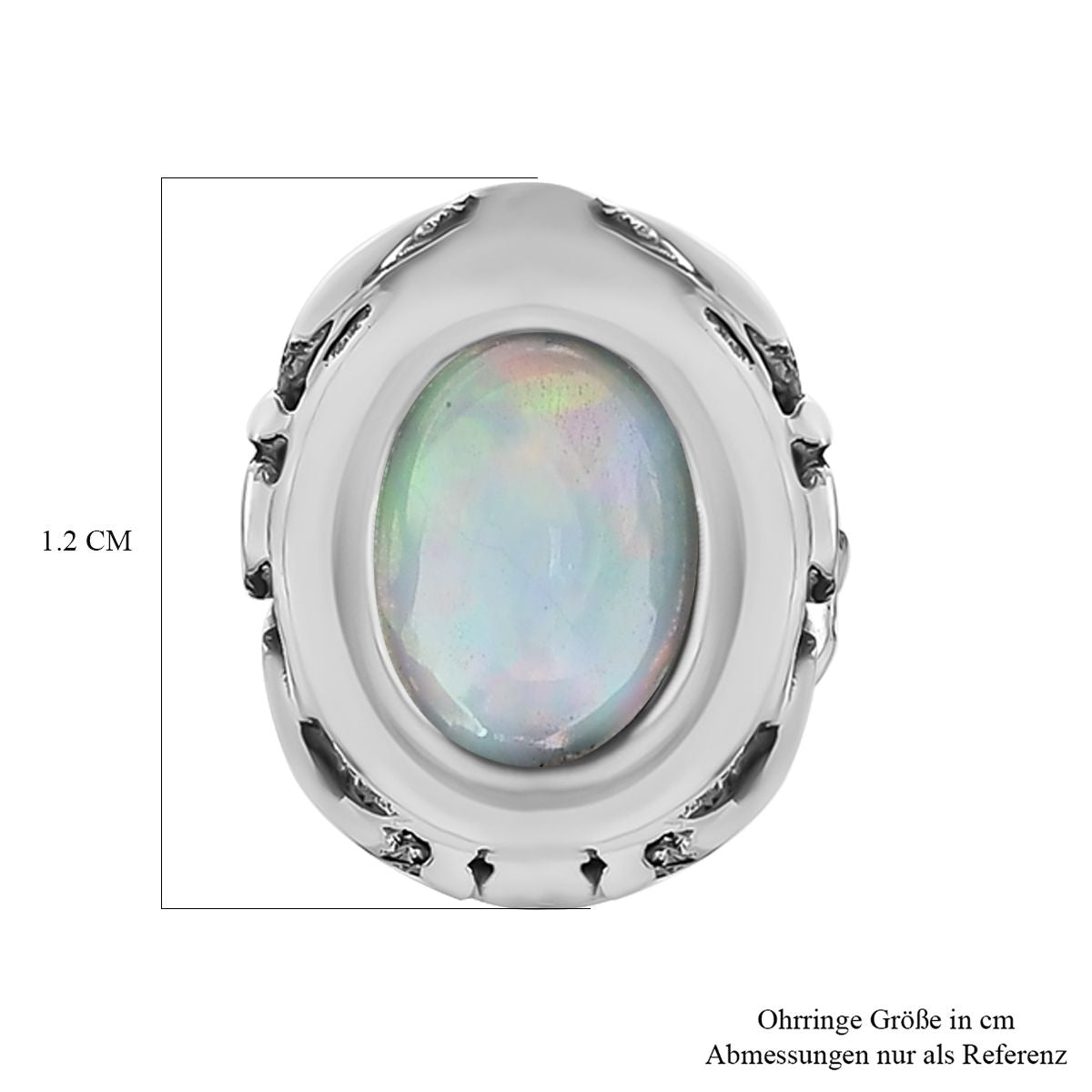 Royal Bali Kollektion - Natürlicher, äthiopischer Welo Opal Ohrringe 925 Silber ca. 1.03 ct
