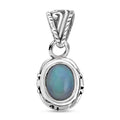 Royal Bali Kollektion - Natürlicher, äthiopischer Welo Opal Anhänger, 925 Silber, ca. 0.82 ct