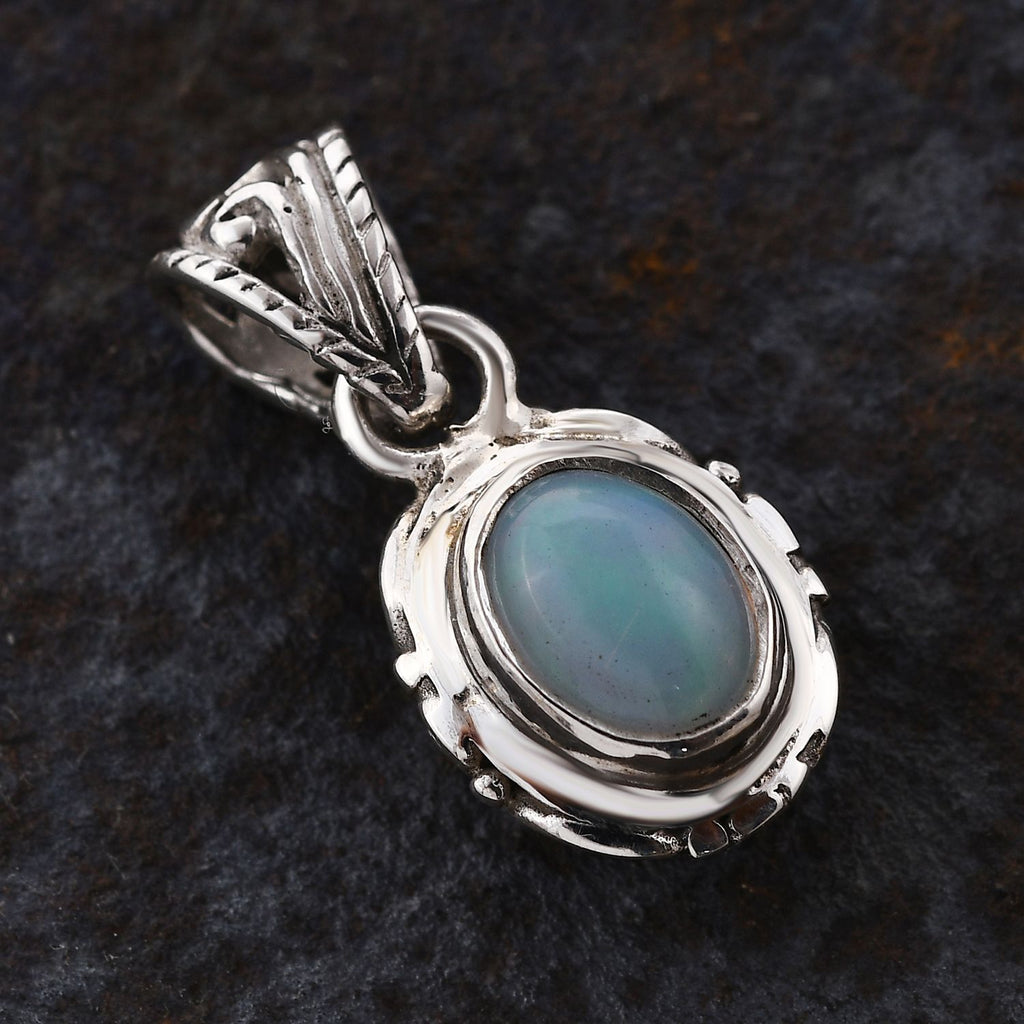 Royal Bali Kollektion - Natürlicher, äthiopischer Welo Opal Anhänger 925 Silber ca. 0.82 ct