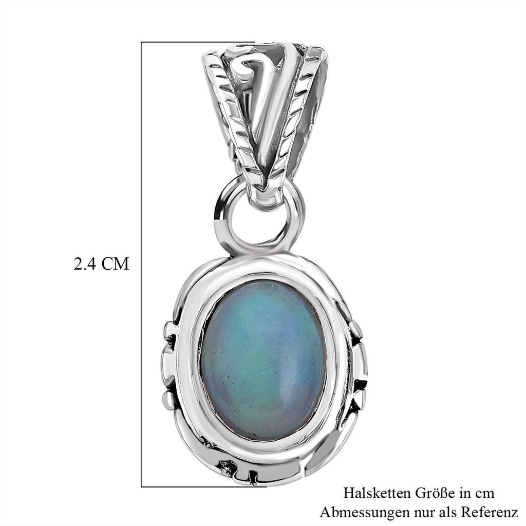 Royal Bali Kollektion - Natürlicher, äthiopischer Welo Opal Anhänger 925 Silber ca. 0.82 ct